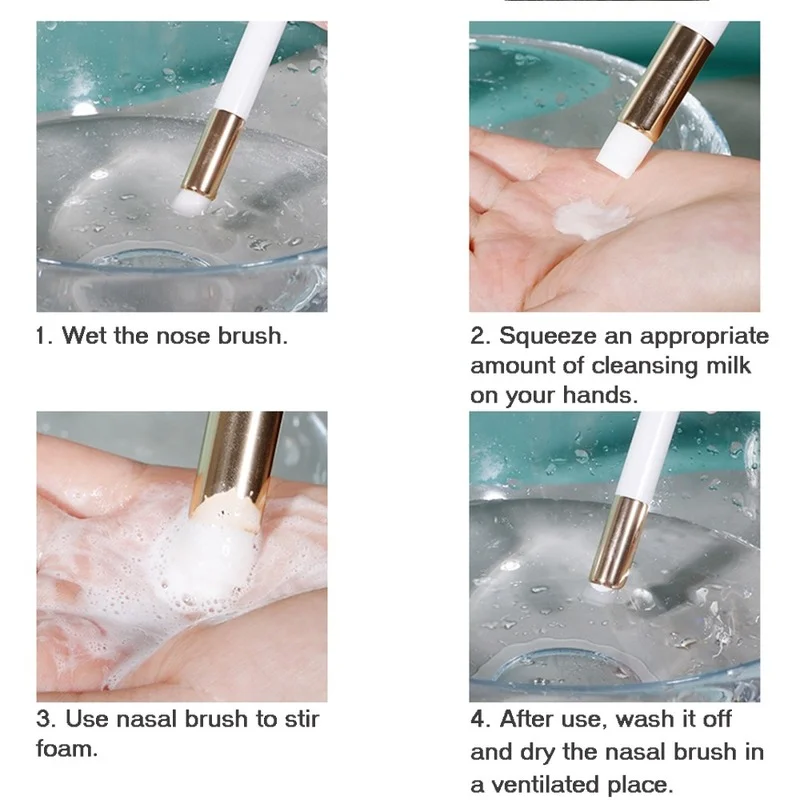 20/50P Eyelash Cleaning Brush Eyebrow Nose Blackhead Cleaning Brush Professional Soft Lash Extensions Cleaning Brush For Make Up 6