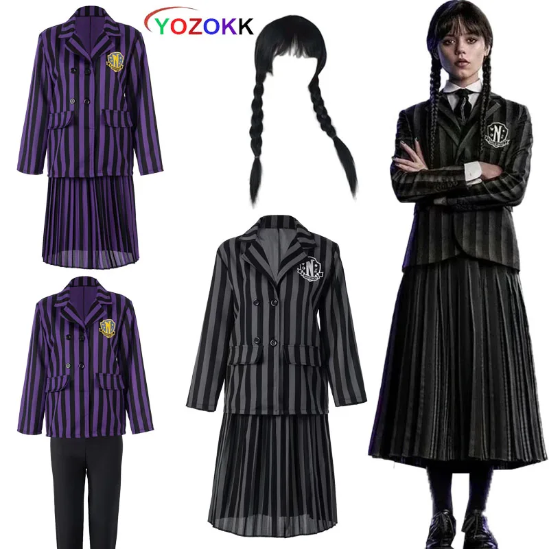 Rubie's Mittwoch Addams Kinderkostüm – Offiziell Lizenziert, Inkl. Kleid Mit Kragen & Gürtel