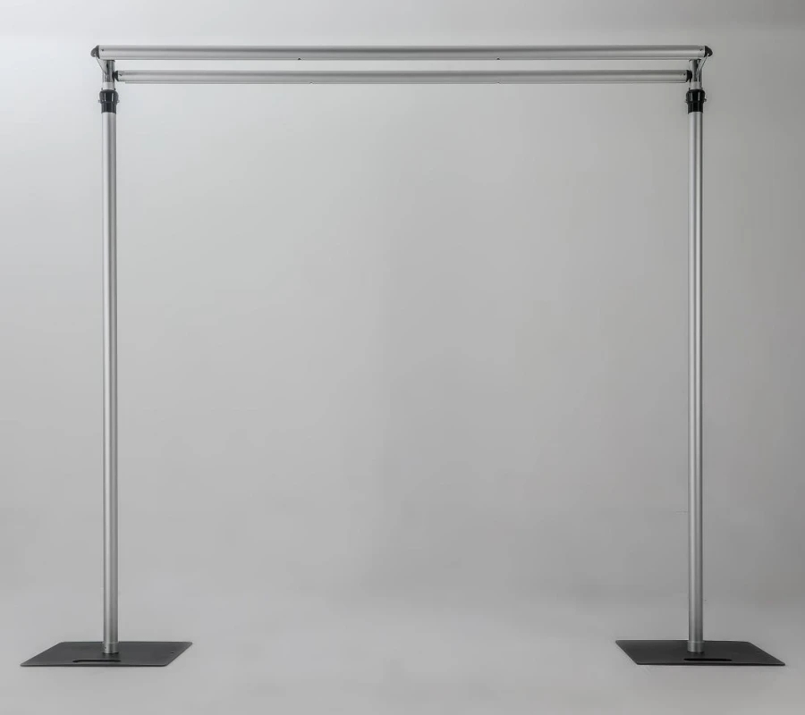 Description Picture 3 of item6-10Ft Adjustable Double Crossbar Pipe&Curtain Decoration Backdrop Frame,Portable Pipe Kit For decorative Wedding Centerpieces