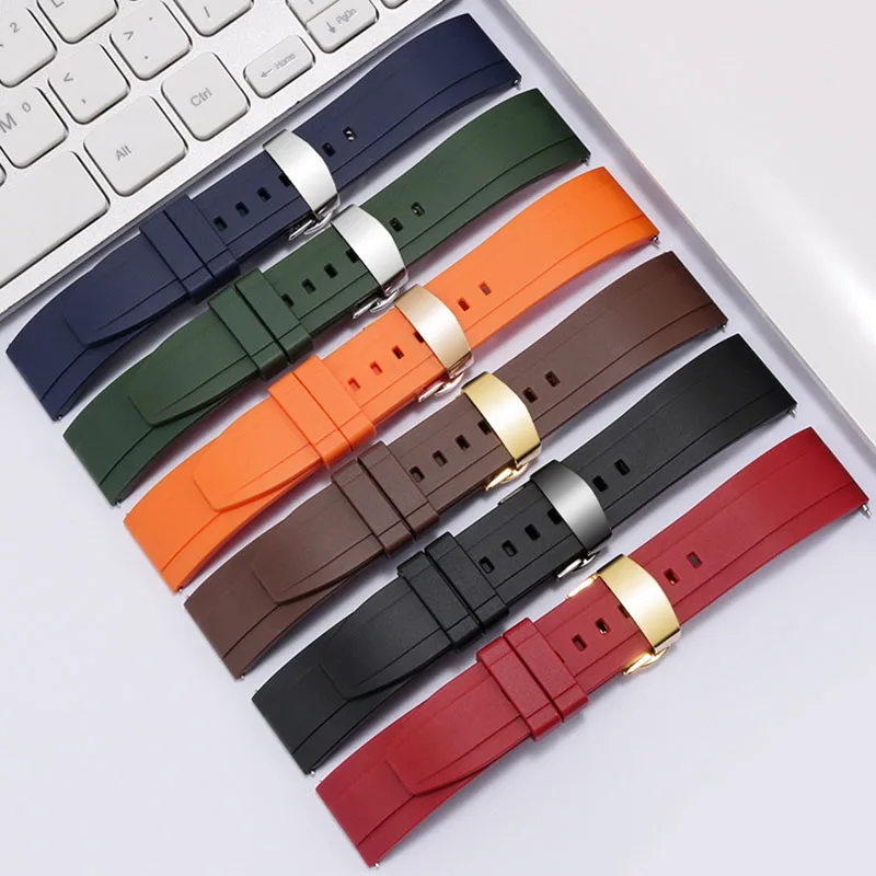 Premium Quick Release Rubber Watch Strap - High-Quality Silicone Band (20mm, 22mm, 24mm)