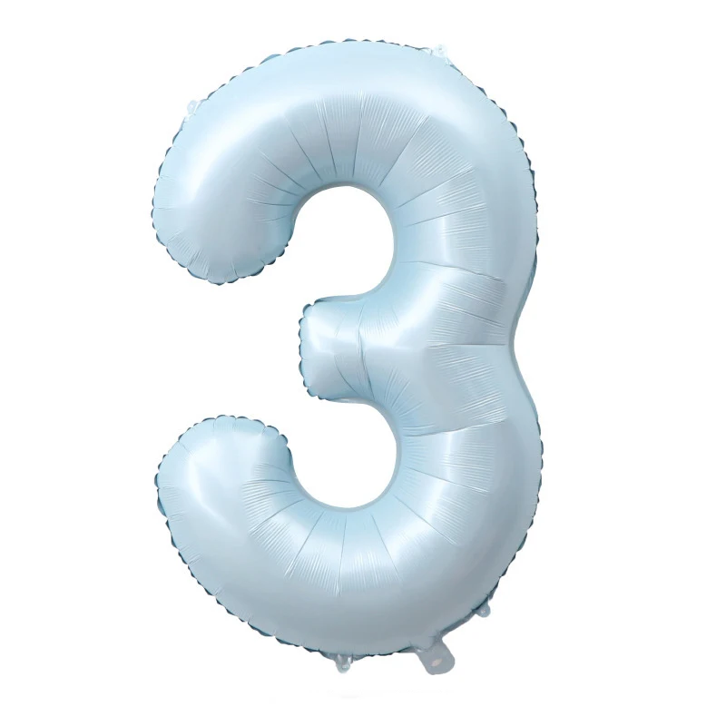 Description Picture 6 of item40 Inch Light Blue Number Foil Balloon 0-9 Digital Globos Children Adult Birthday Wedding Party Decoration Graduation Gifts