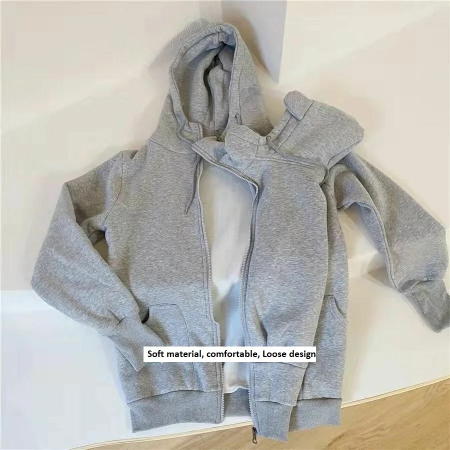 Baby Carrier Jacket Pregnancy Clothing Winter Maternity Jackets Fleece Outerwear Casual Mommy Hooded Kangaroo Coats