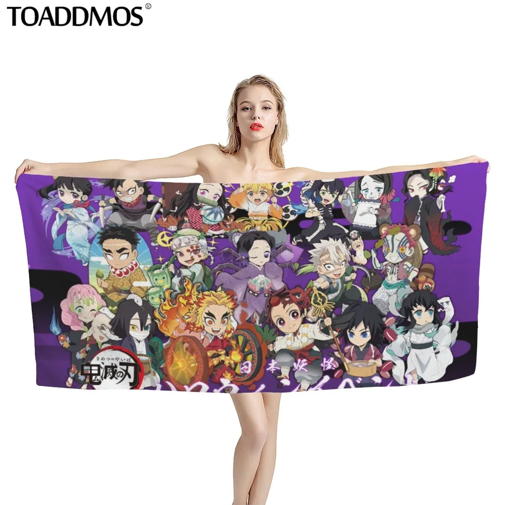 Demon Slayer Beach Towel | Anime Bath Towels | Shower Towel | Hair ...