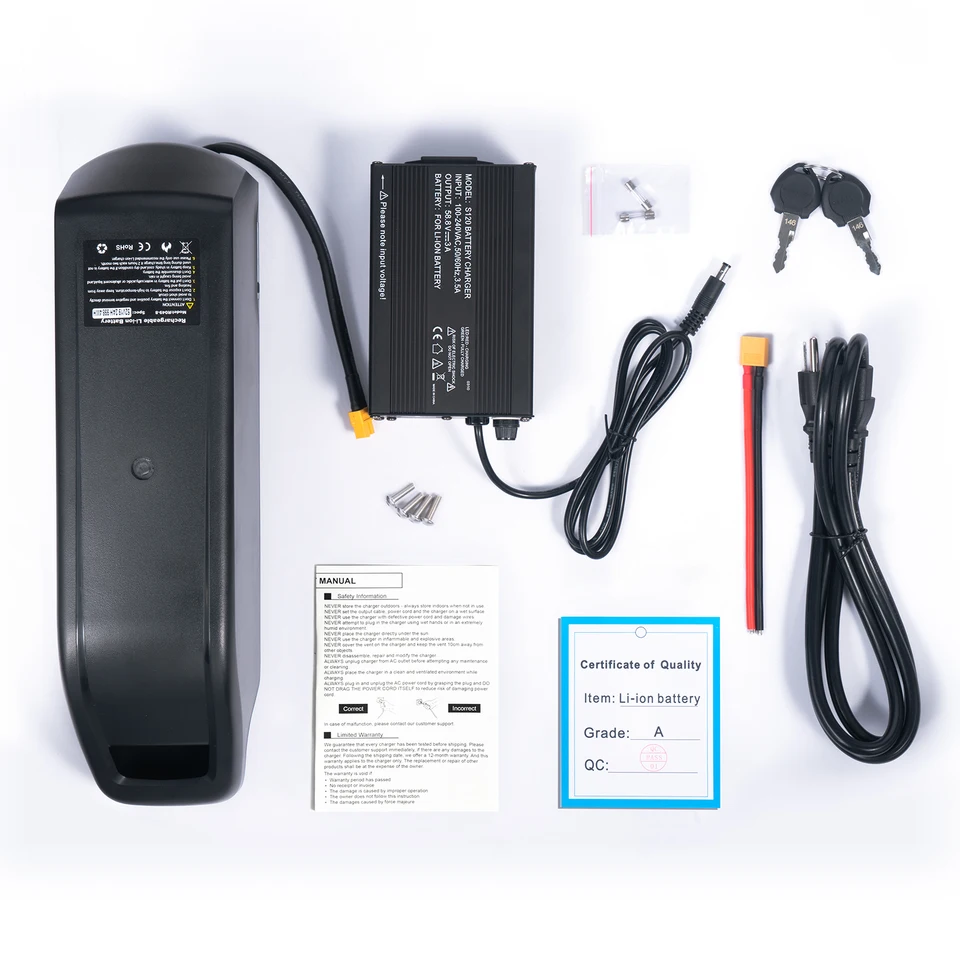 High Capacity Electric Bike Battery 52V 48V 36V 24Ah 19.2Ah