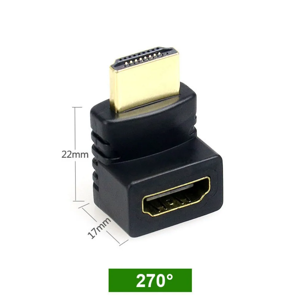 Right Angle HD TV Adapter 90 Degree Male to Female