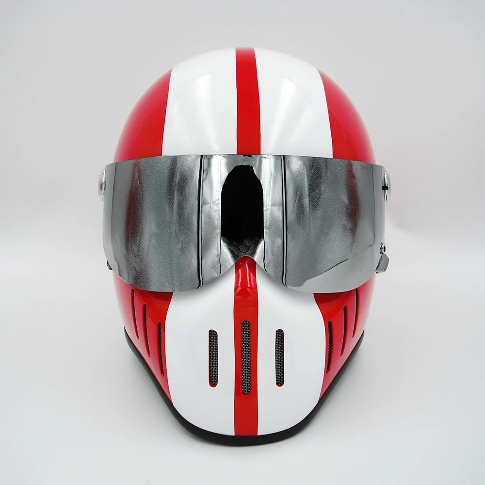 

Motorcycle helmet small shell retro vintage pig mouth cool sale full face helmet Fiberglass shell
