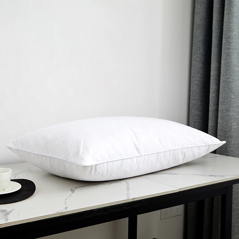 White Goose Feather Down Bed Pillows for Sleeping Multi-Size 5 Star Hotel Soft Pillow Core for Back, Stomach or Side Sleepers 6