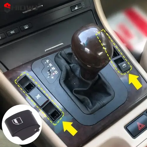 자동차 윈도우 스위치 커버, BMW 3 시리즈 E46 (X5 X3) 용, 전동 윈도우 버튼 스위치 콘솔 커버 캡, 자동차 액세서리 2