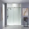 Framelss 3/8"" Sliding Shower Door | Brushed Nickel Finish, 56"" X 60"" | Mbsdc6076-B Model 2