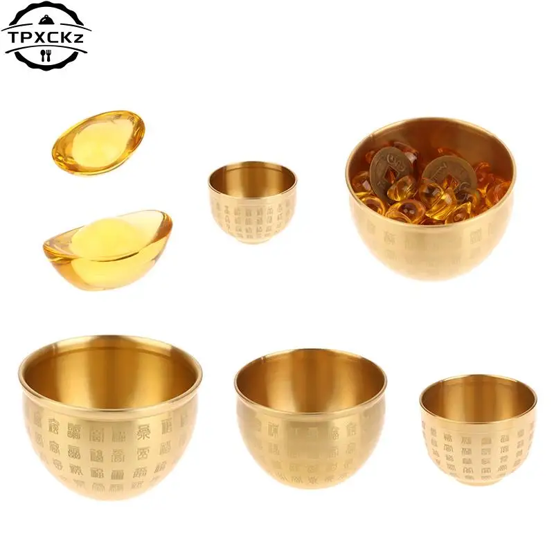 Oro Ottone Cornucopia Baifu Cilindro Di Riso Desktop Piccolo Ornamento Monete Di Rame Lingotti Decorazione Regalo Accessori Per La Decorazione Della C