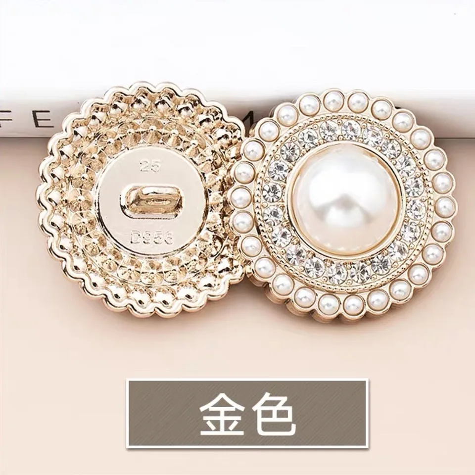 6 Boutons Métalliques Décoratifs En Strass, Nœud Doré Pour Vêtements, Manteau Cardigan Pull 11MM-25MM KD911