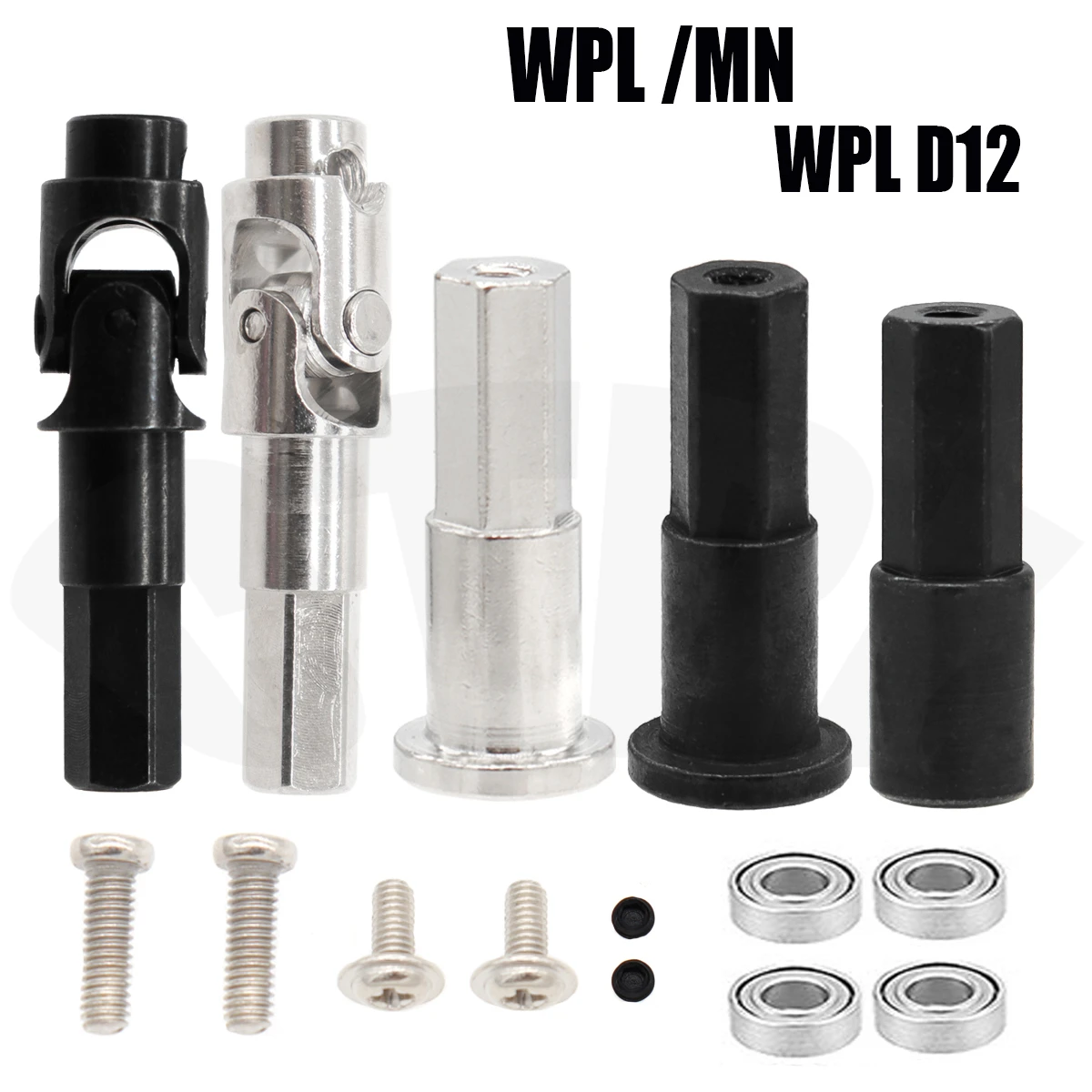 Metal Front Axle Drive Shaft Rear Axle Shaft Wheel Hub Hex Adapter With