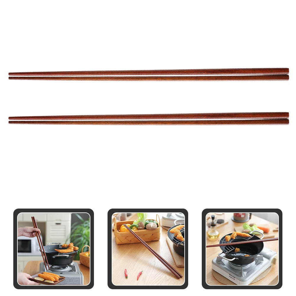 

2 Pairs Long Chopsticks Household Utensils for Kitchen Hot Pot Cooking Japanese