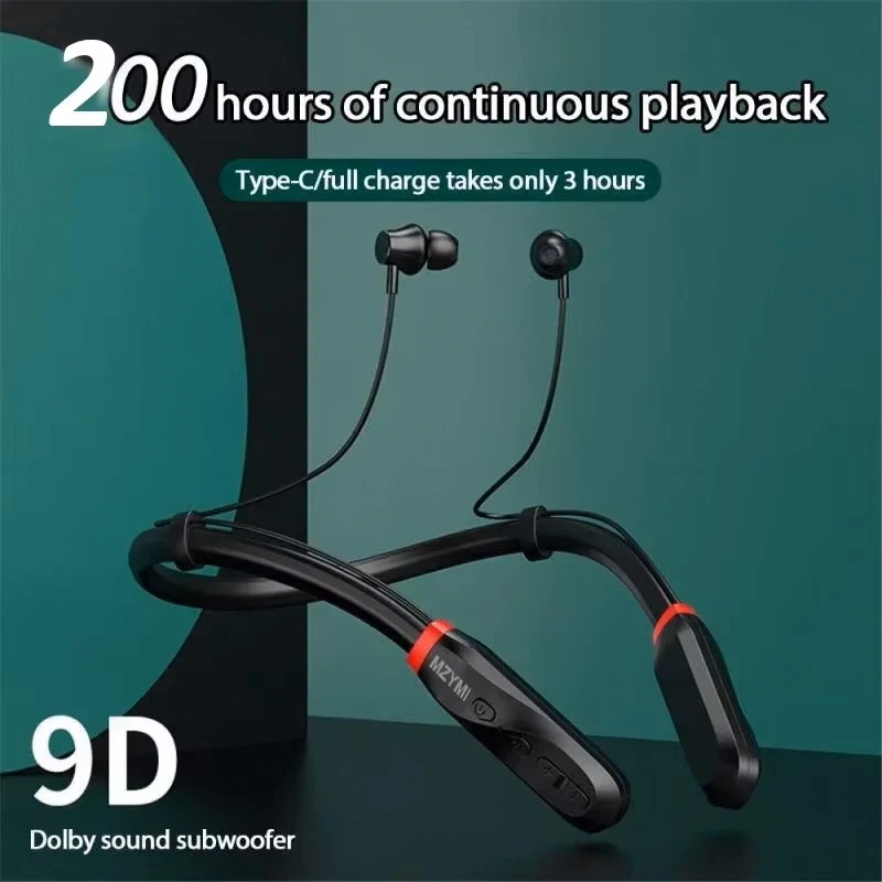 MZYMI Wireless Earphones 200 Hour Play Neckband Bluetooth