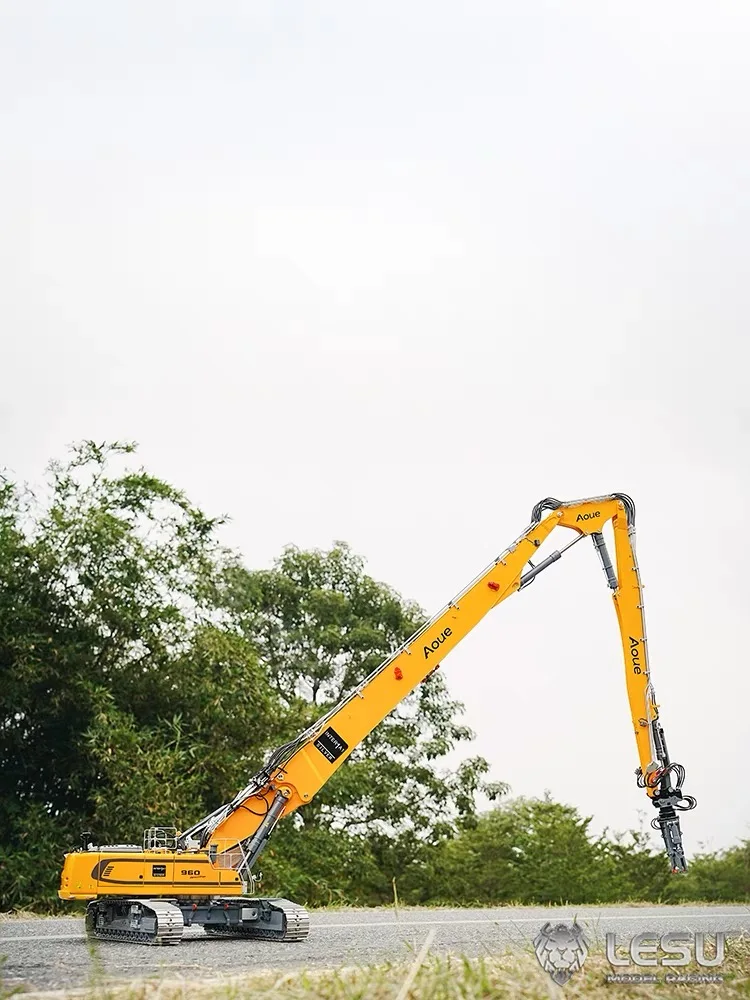 1/14 LESU R960 RC Full Hydraulic Demolition Excavator RTR Digger Frsky XE Radio Control Construction Truck Car Vehicle Model 2