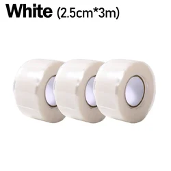 Enhanced Waterproof Self - Fusing Silicone Repair and Insulation Tape - 5Rolls (White 2.5mm X 3m)