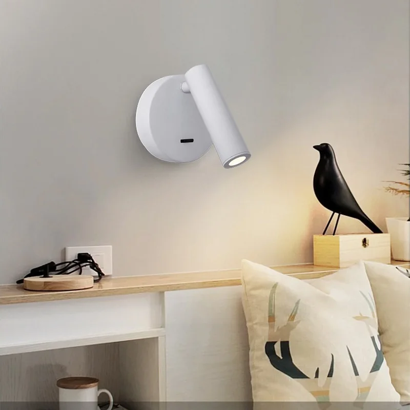 Modern LED Wall Lamp Wall Mounted Living Room Bedroom Bedside Study Reading Light Rotatable Adjustment Home Lighting Fixtures - 6