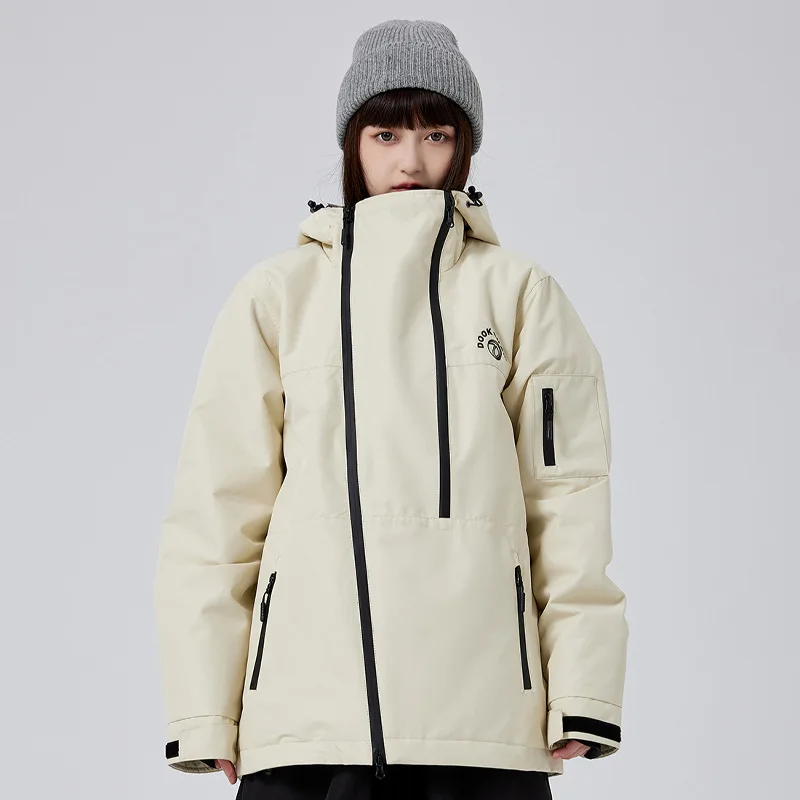 MUTUSNOW Winter Men And Women's Solid Ski Jackets Waterproof Breathable Warm Snowboard Skiing Coat Outdoor Sports Snow Equipment