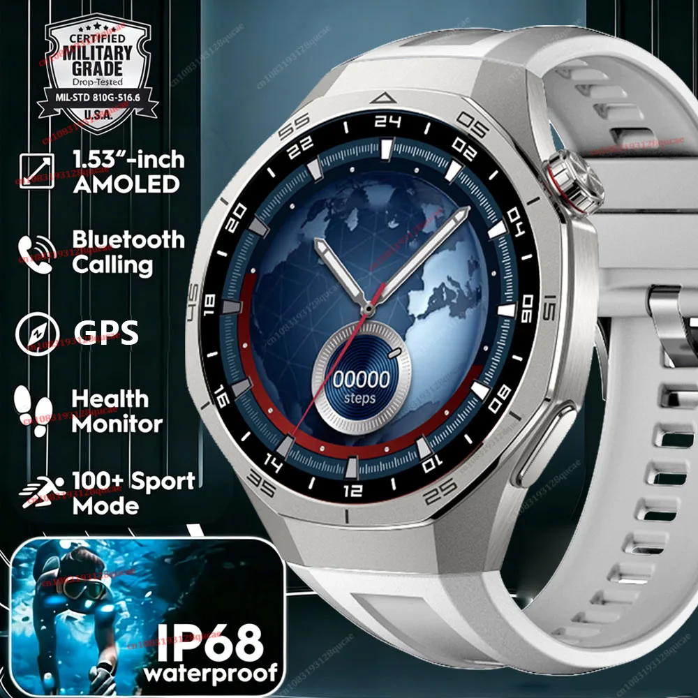 2026 Watch 5 Pro GPS Track Smart Watch Men 360*360 AMOLED Screen NFC Bluetooth Call Waterproof Health Monitor Man Smartwatch Hw1 1