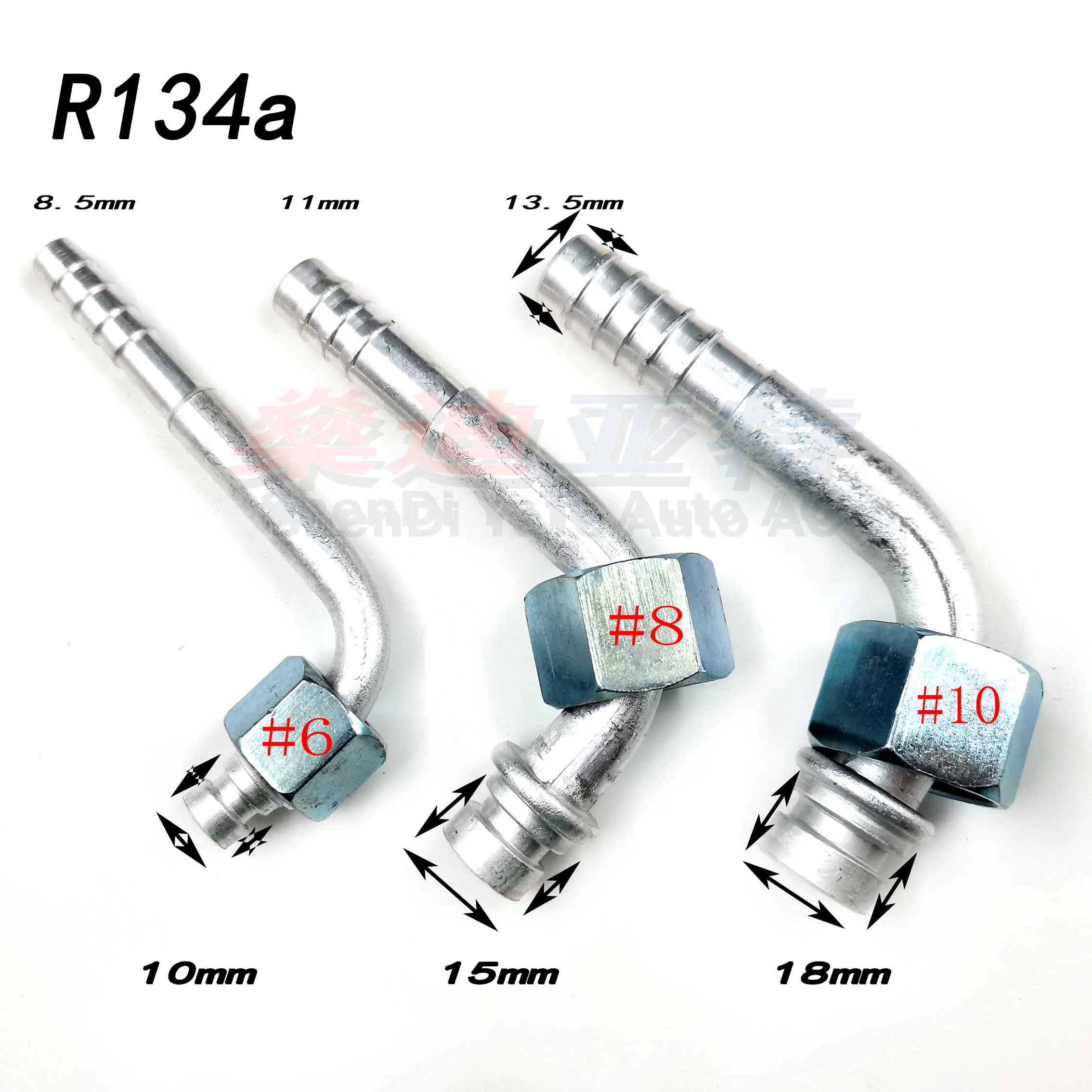 #6 #8 #10 R134a Automotive Air Conditioning Hose Clamp Aluminum Joint Car A/C Hose Fittings Kit