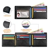 Slim Minimalist Tri-Fold Wallet Carbon Fiber RFID Blocking Men's  Wallet With ID Window and 9 Card Slots 2