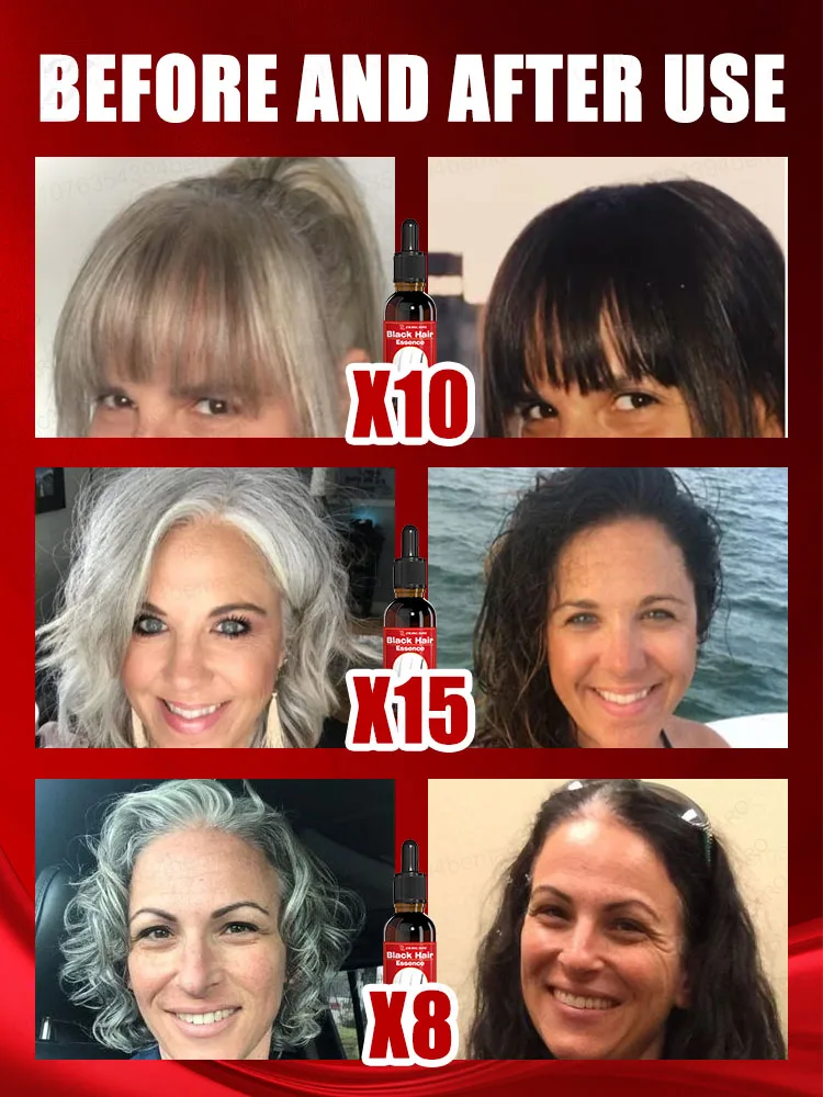 Turn white hair into black hair