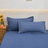 Washed Cotton Flat Bed Sheet Solid Bed Cover Single Double Queen King Size Bedsheet Linens Soft Bedspread (Pillowcase Can Order) 6