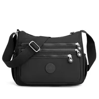 Multi-layer shoulder messenger bag, light cloth backpack, Oxford cloth women's bag, canvas, large capacity, mother bag, light wa - Image 5