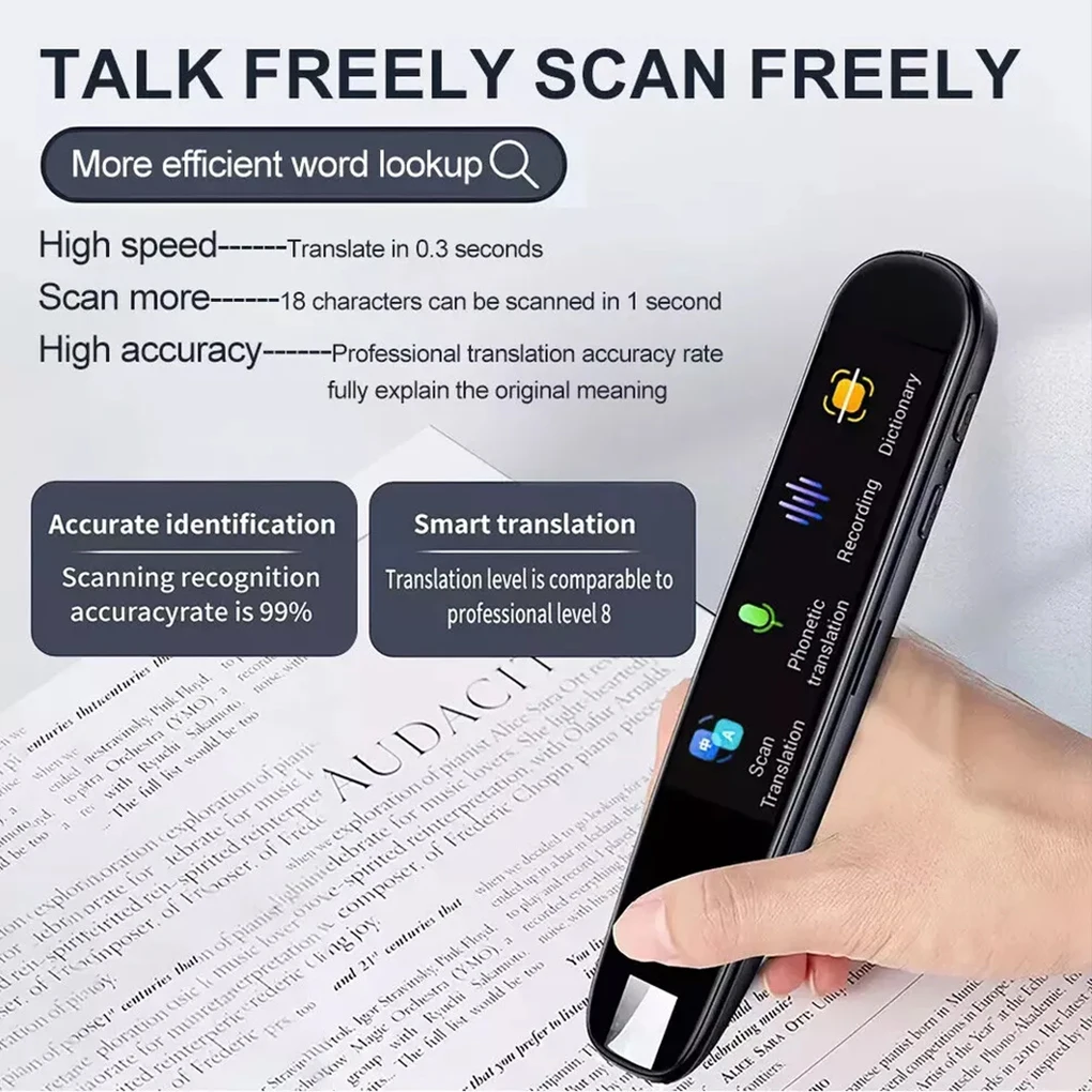 Smart Voice Translator Pen For Instant Language Translation Instant Smart Voice Translator Book Literature Translation Tools voice translator,language translator,translation pen