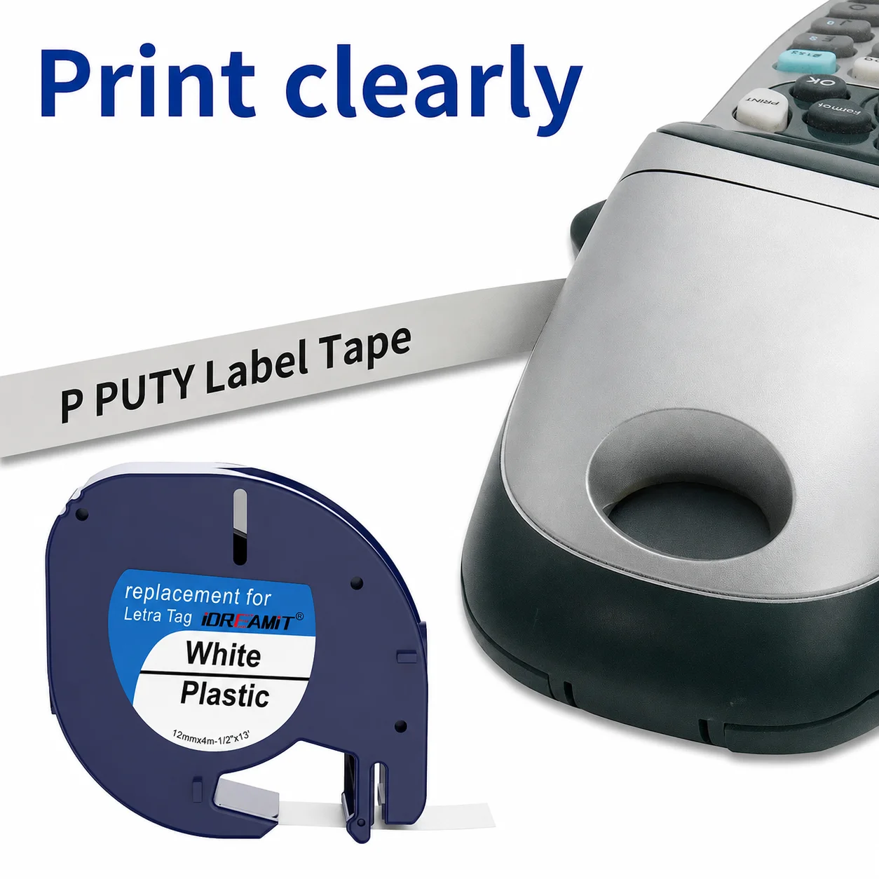 Multi-Color Plastic Label Tape Ribbon