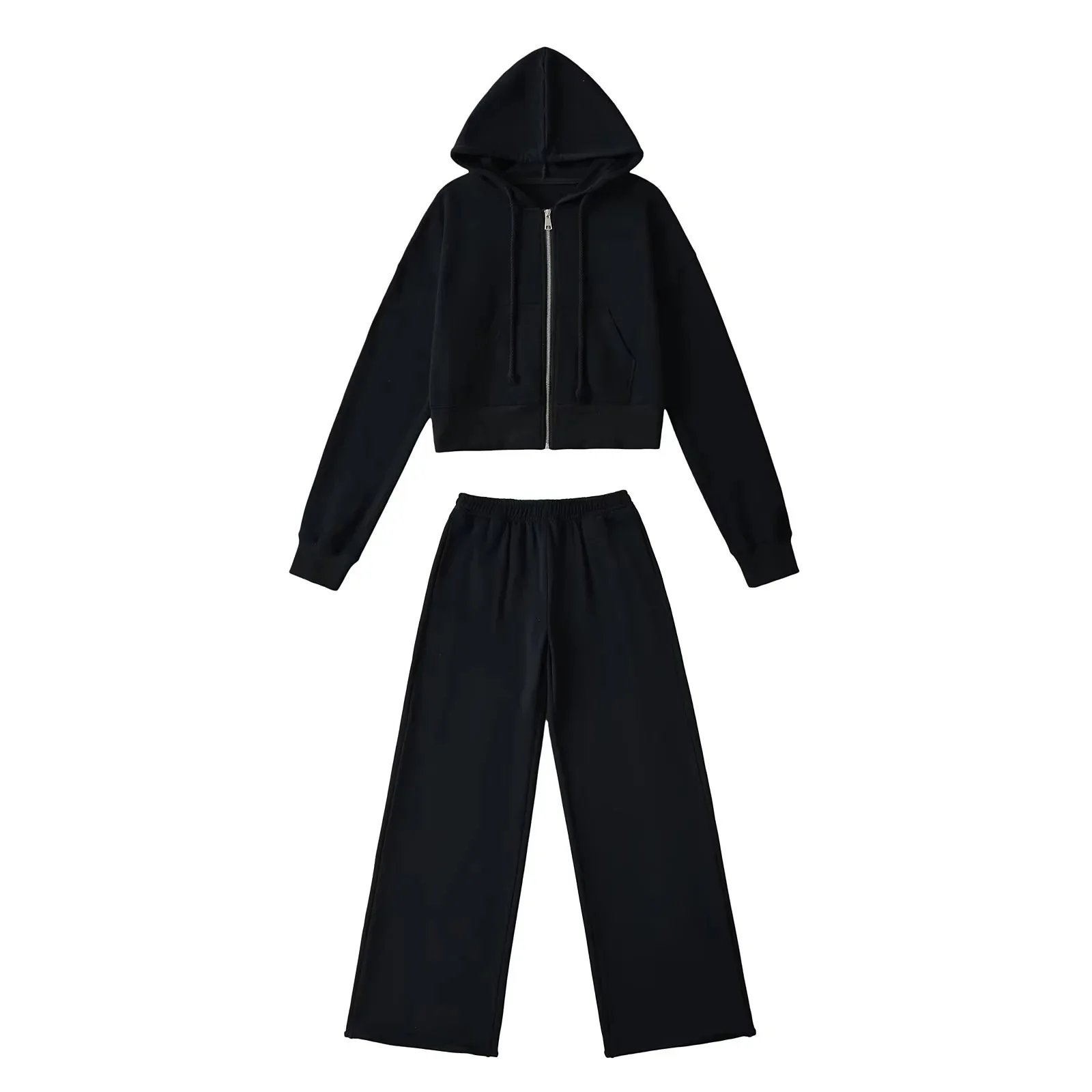 Sudadera con capucha y cremallera para mujer, traje con pantalones largos, conjuntos de dos piezas, conjuntos para mujer, sudaderas con capucha