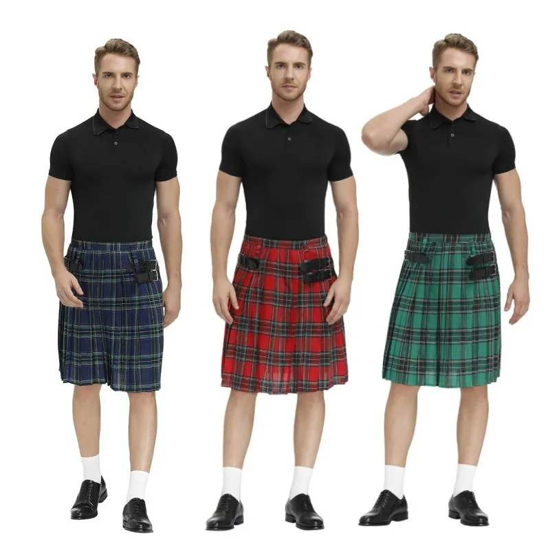 4 Colori Kilt Costume Nazionale Scozzese Tradizionale Da Uomo Scozzese Holiday Plaid Kilt Gonna A Pieghe Costume Di Halloween