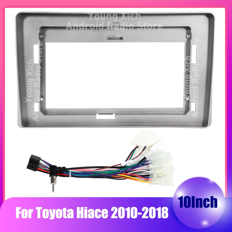 

Автомобильный радиоприемник 10,1 дюйма, 2DIN, комплект адаптеров для Toyota Hiace2010-2018, автомобильный стерео держатель центральной консоли, Fascia, отделка, лицевая панель