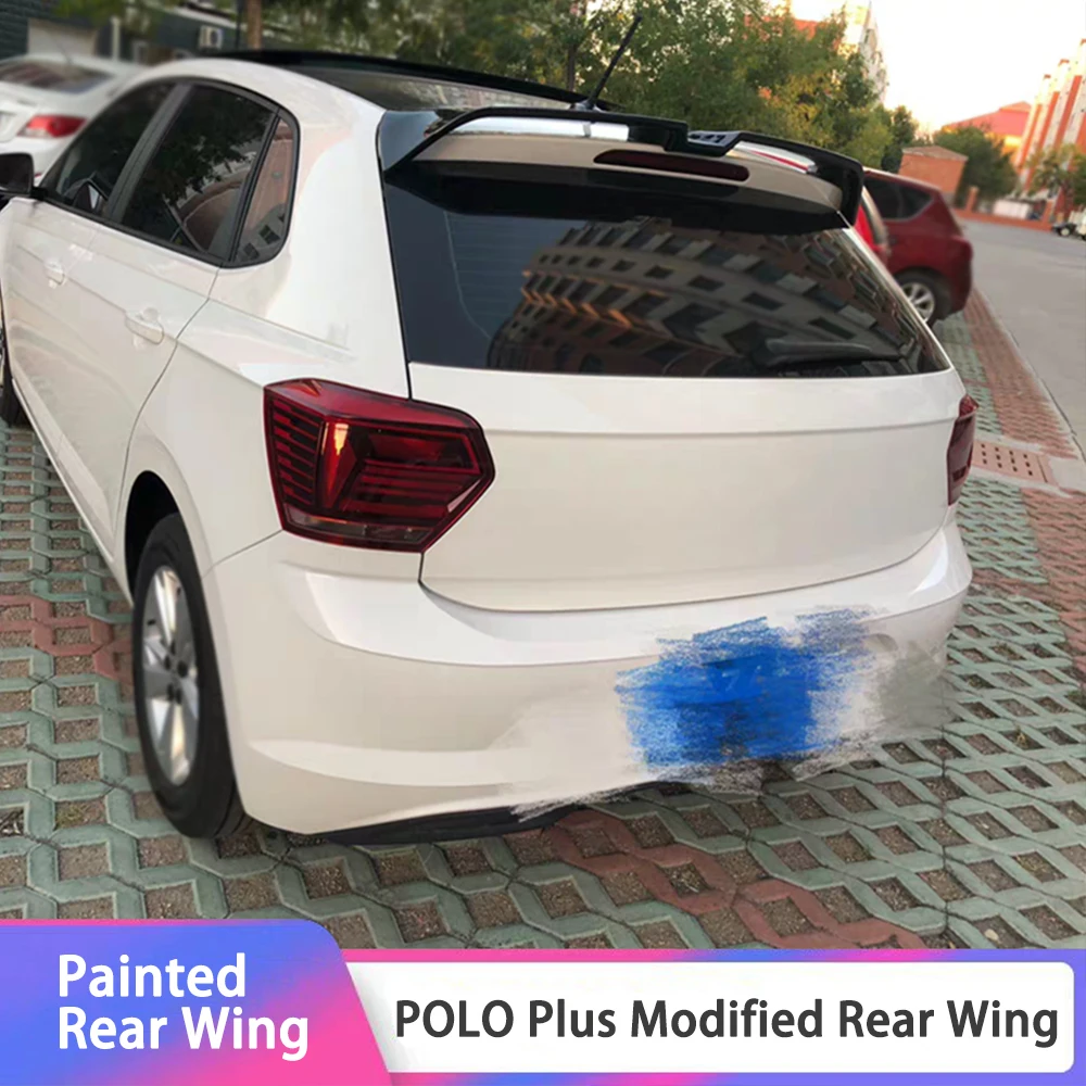 Heißer Design für VW Volkswagen POLO 6R Spoiler 2011 Zu 2018 Hohe Qualität  ABS Spoiler Durch Carbon Faser Schwarz DIY farbe Polo Spoiler - AliExpress