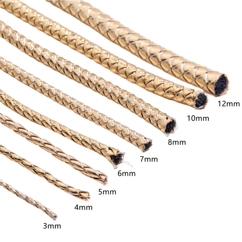 5m 3/4/6mm DIY 펜던트 목 직조 팔찌 쥬얼리 용품 공예 액세서리 만들기위한 땋은 가죽 코드 로프 스트립 스레드