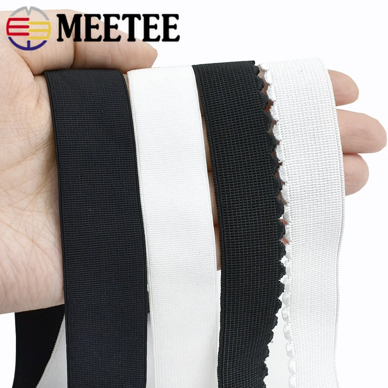 2 (50mm) wide White and Black Comfortable Plush Elastic,Waistband  Elastic,Soft Elastic, Elastic Band,Sewing Elastic By the Yard