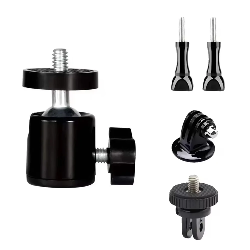 Mini Ball Head Screw Tripod Mount with Swivel Adjustment for Cameras and Accessories