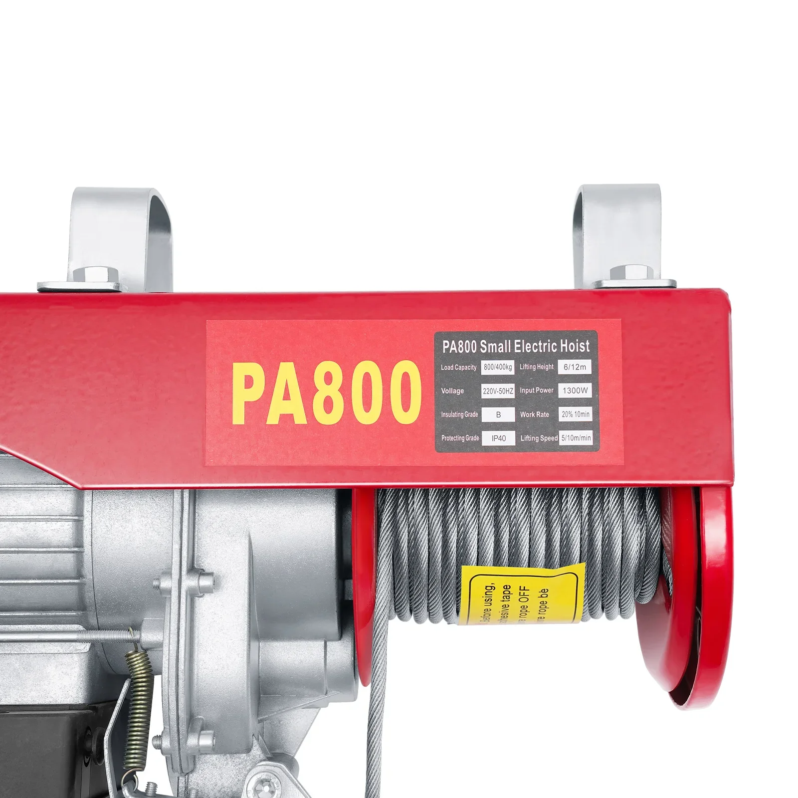 220 V elektrische Winde, 1300 W, 800 kg, elektrischer Kettenzug, Riemenscheibenmotor, Winde, elektrische Riemenscheibe, Kranheber, Kabelzug – Detail 8