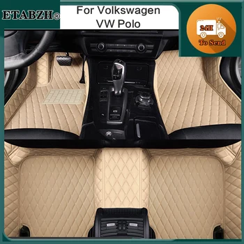맞춤형 자동차 바닥 매트, 특수 자동차 카펫, 가죽 카펫, 폭스바겐 VW 폴로 2002 ~ 2022 6Q 6R AW BZ 자동차 액세서리