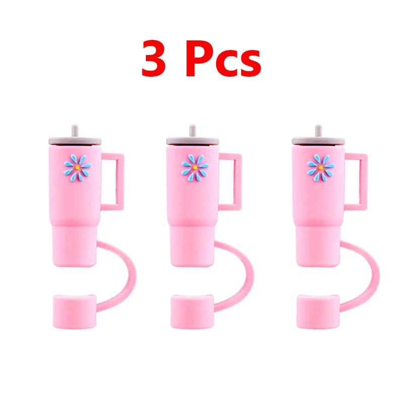 10mm Straw Cover, 3pcs Covers Cap for Stanley Cup 40 oz 30 Food Grade  Silicone Cute Large Cloud Topper Tips Cover Protector Plugs Tumblers  Accessories