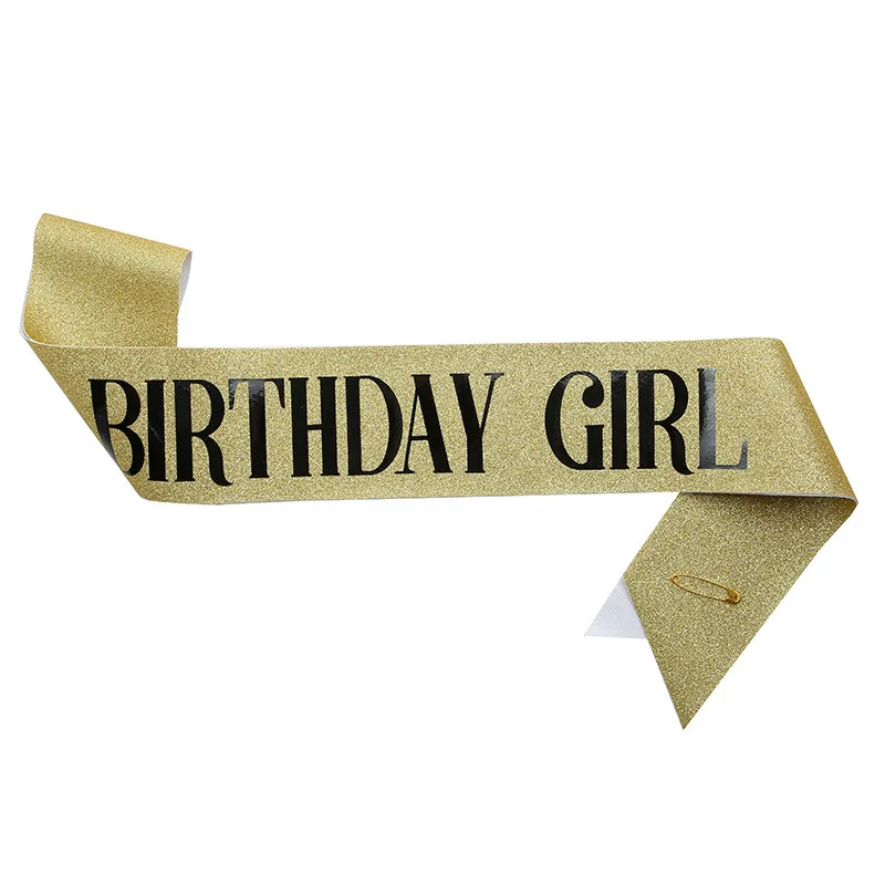 Goldene Geburtstagsschärpe – Mit Schriftzug „Golden Birthday“, 80 X 9,5 Cm, Für Teenager & Erwachsene, In Weiß & Gold