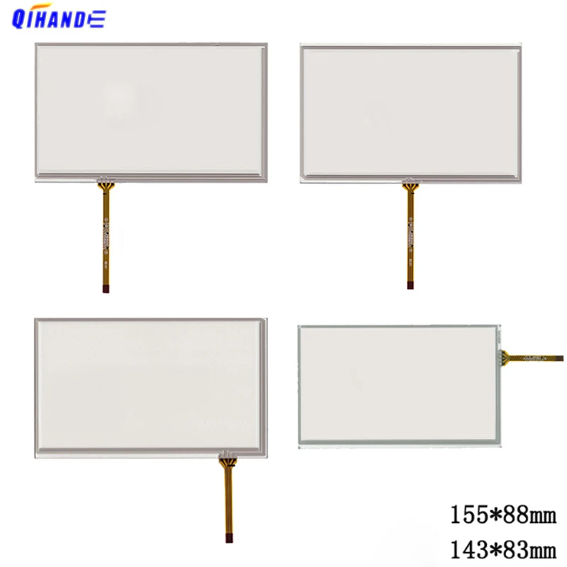 Vidro da Tela de Toque Resistivo 155*88 mm 6.5 Polegada Polegada Digitador para Hsd062idw1 A01 Tm062rdh03 Pw062xs1 At065tn14 10 Peças Lote - Imagem 2
