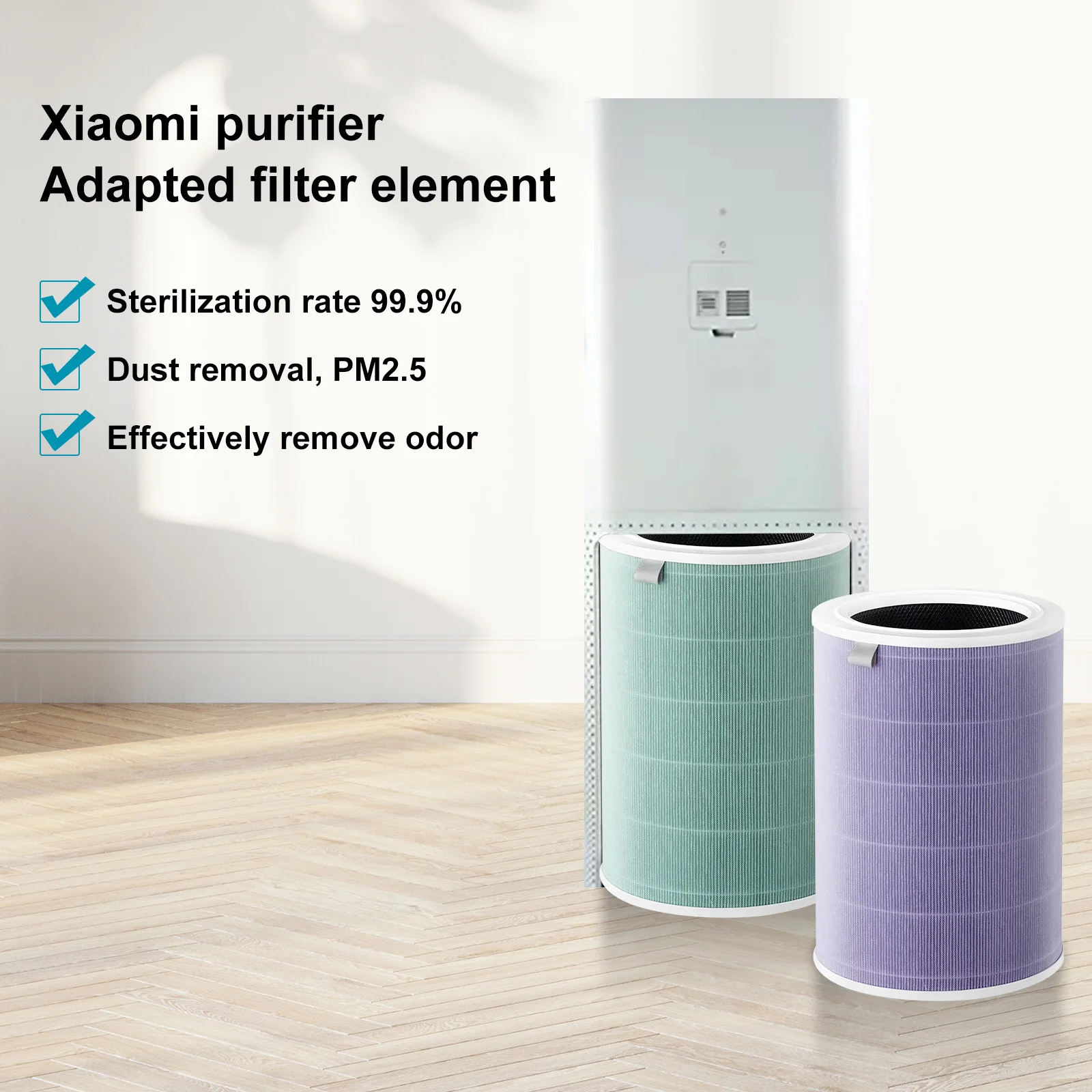 Lot De 2 Filtres De Rechange Compatibles Xiaomi 4 Compact - Filtration H13 Charbon Actif Pour Purificateur D'Air