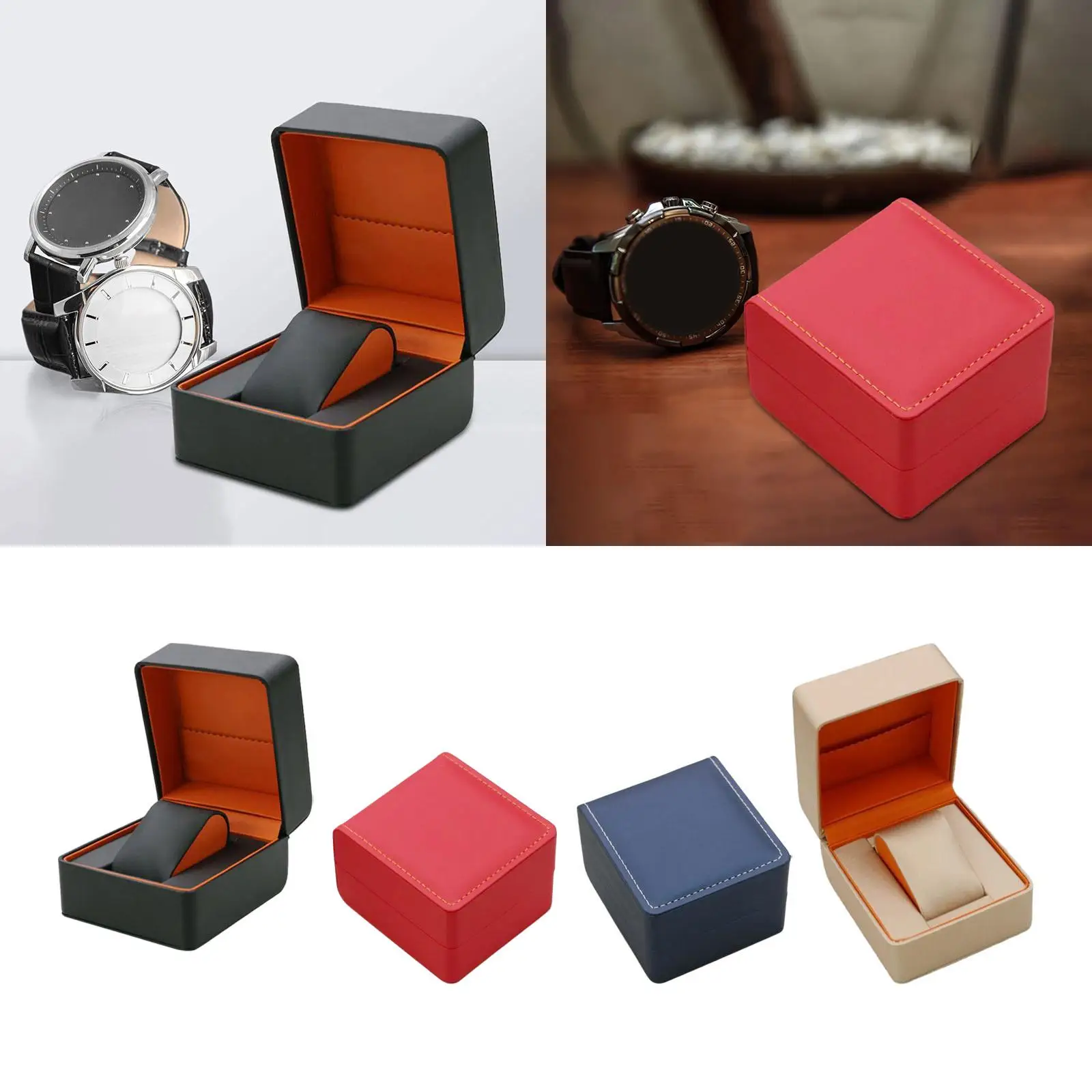 Single Watch Storage Box Watch Gift Box Multifunctional Wristwatch Case for Earrings Stud Charm Bracelet Pendant Valentine`s Day
