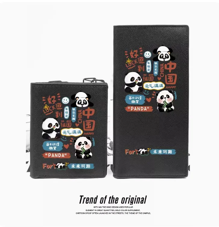 Cartoon Panda Fashion Wallets PU Purse Card Coin Zipper Money Bag Cosplay Gift B019