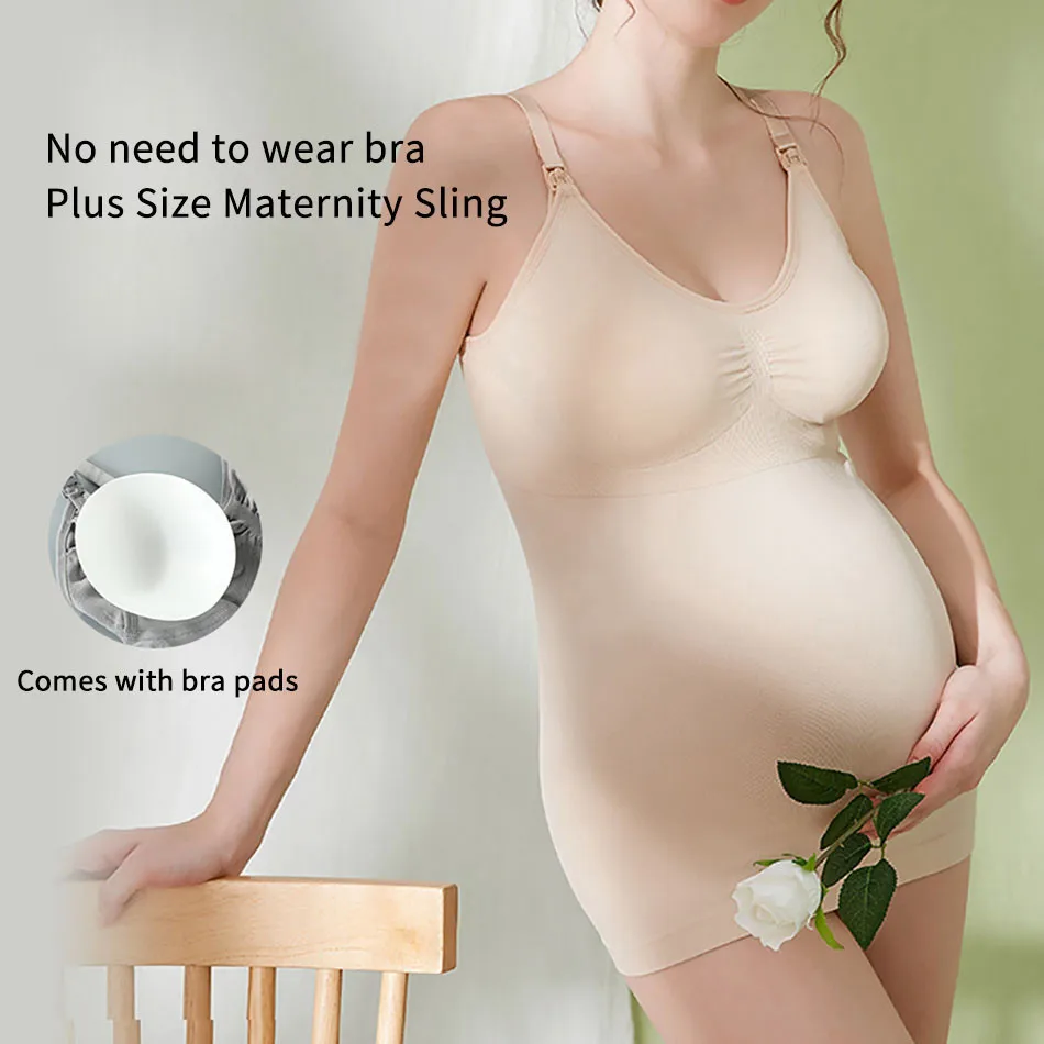 Maternity Breastfeeding Bra Tank Tops Women Comfortable Pressure Reducing Adjustable Shoulder Straps Anti Sagging Pregnant Bra 4