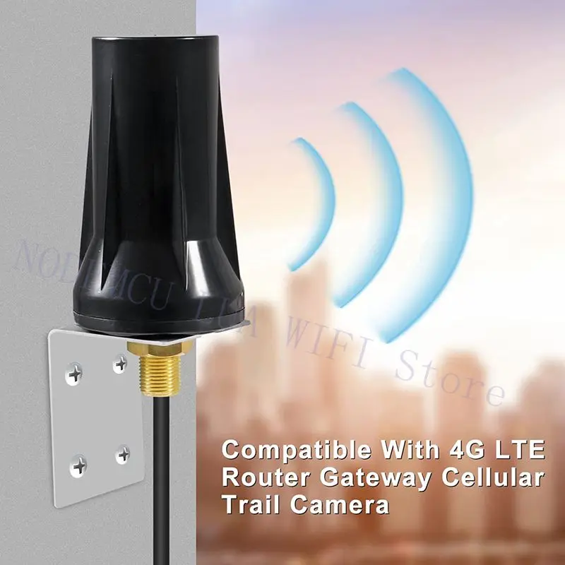 Outdoor waterproof antenna, SMA male RP-SMA head, compatible with 5G, 4G, LTE routers, mobile antenna
