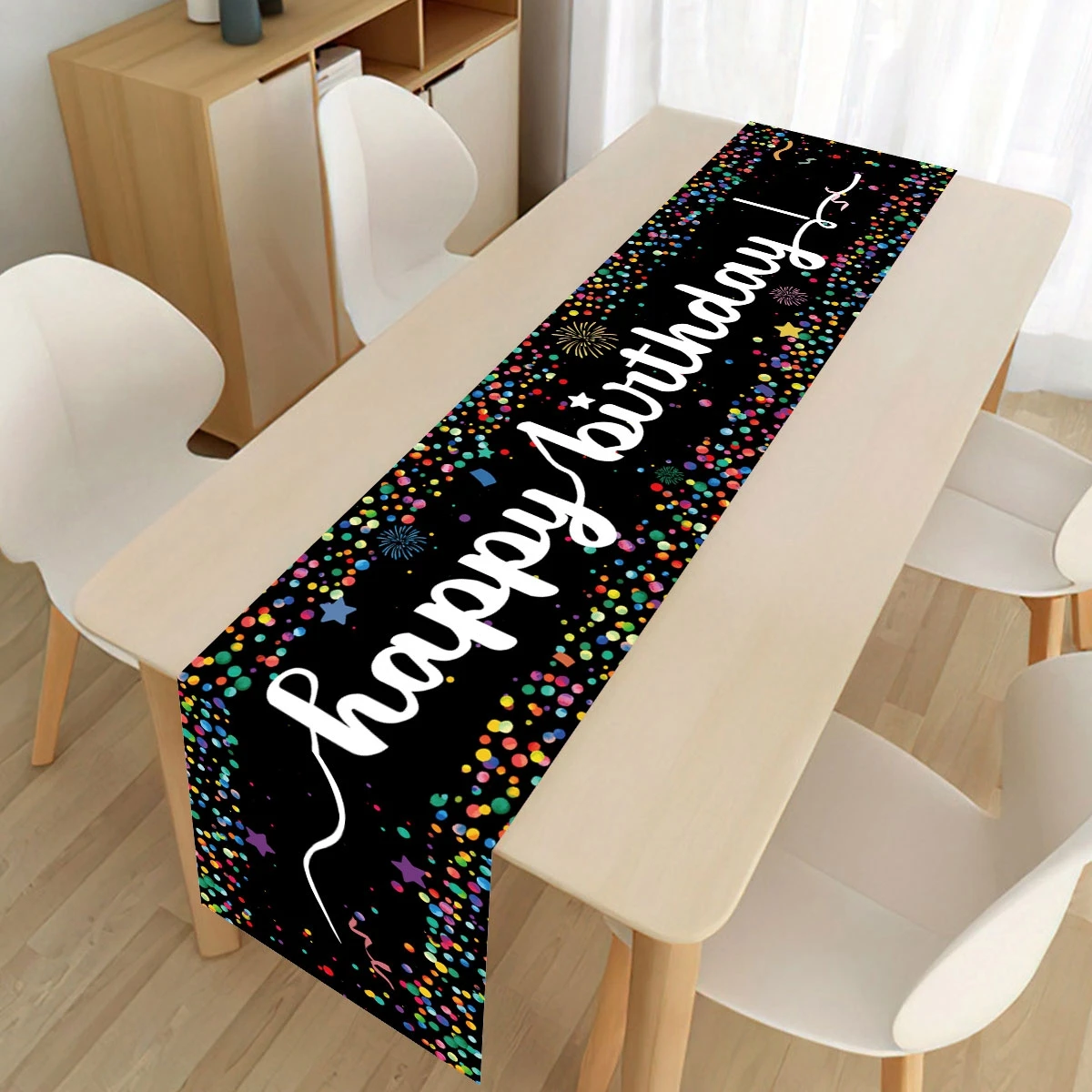 

Настольная дорожка, украшение для вечеринки в честь Дня Рождения, фейерверк 35x180 см для детей и взрослых, Настольная скатерть на день рождения, товары для домашней вечеринки