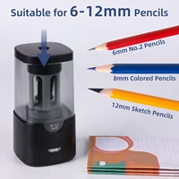 6-12mm Stendent Automatic Electric Pencil Sharpener Mechanical Bulk Usb for Kid School & Office Supplies with Spiral Tool Holder 2