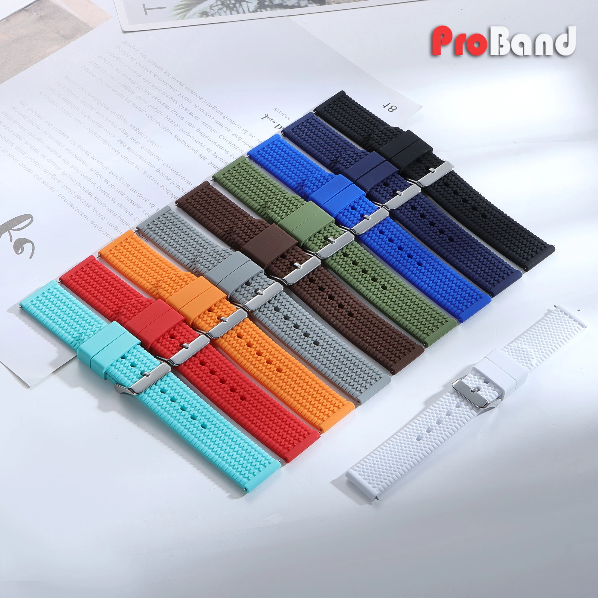Men's Waterproof Soft Rubber Sport Watch Band Bracelet in Durable Silicone